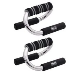 Body Sculpture Push Up Bars – Black/Silver