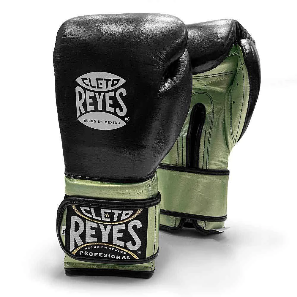 Cleto Reyes Limited Edition Velcro Sparring Gloves – Black/Green 1 Cleto Reyes Limited Edition Velcro Sparring Gloves – Black/Green
