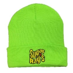 Sugar Ray’s Fold Over Boxing Wooly Hat/Beanie – Luminous Green