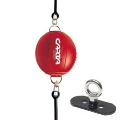 Carta Sports Leather Floor To Ceiling Ball With Floor Hook β Red