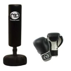 Boxing-Mad Punch Bag Tube And 10oz Leather Gloves
