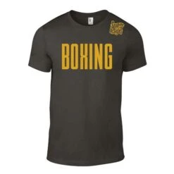 Sugar Rays BOXING Training T-Shirt – Black/Gold [Junior And Adult]