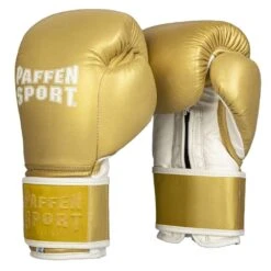 Paffen Sport Klett Hook & Loop Sparring Gloves – Gold/White