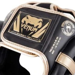 Venum Elite Cheek Headguard – Black/Gold -Under Armour Sale headgear elite black white 1500 07