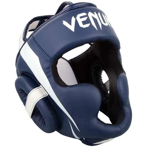 Venum Elite Cheek Headguard – Navy Blue/White 1 Venum Elite Cheek Headguard – Navy Blue/White