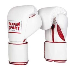 Paffen Sport Pro Wide Boxing Gloves – White/Red