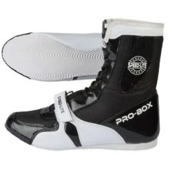 Pro-Box Speed-Lite Adult Boxing Boots – Black/White