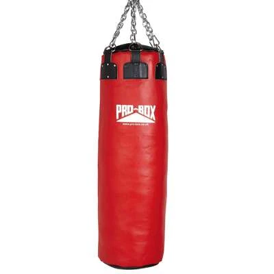 Pro-Box Red Leather Colossus Punch Bag 1 Pro-Box Red Leather Colossus Punch Bag