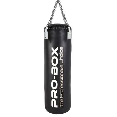 Pro-Box Champ Leather Hybrid 4ft Straight Punch Bag – Black/White 1 Pro-Box Champ Leather Hybrid 4ft Straight Punch Bag – Black/White