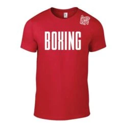 Sugar Rays BOXING Training T-Shirt – Red/White [Junior And Adult]
