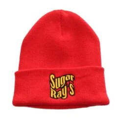 Sugar Ray’s Fold Over Boxing Wooly Hat/Beanie – Red