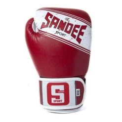 Sandee Sport Synthetic Leather Boxing Glove – Black/White -Under Armour Sale redglovesback 2