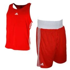 Adidas Base Punch II Boxing Vest And Short Set – Red