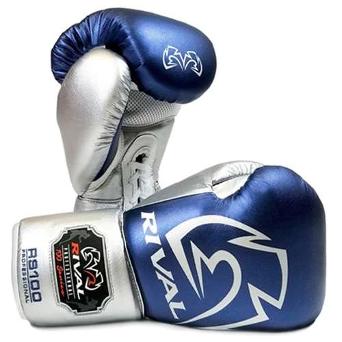 Rival RS100 Professional Lace-Up Sparring Glove – White/Gold 2 Rival RS100 Professional Lace-Up Sparring Glove – White/Gold - Image 2