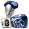 Rival RS100 Professional Lace-Up Sparring Glove – Blue/Silver