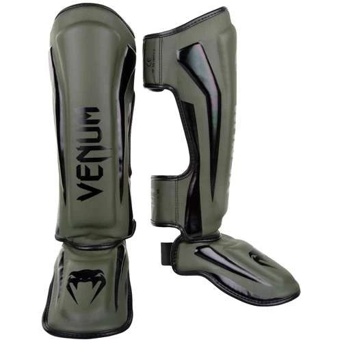 Venum Elite Standup Shinguards – Black/Gold 4 Venum Elite Standup Shinguards – Black/Gold - Image 4