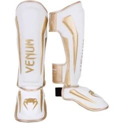 Venum Elite Standup Shinguards – White/Gold