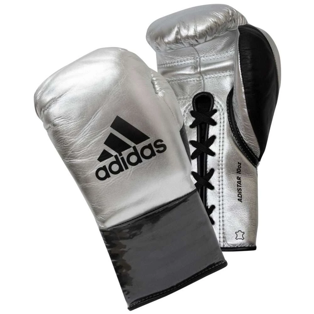 Adidas AdiStar 3.0 BBBC Approved Pro Boxing Gloves – Silver/Black 1 Adidas AdiStar 3.0 BBBC Approved Pro Boxing Gloves – Silver/Black