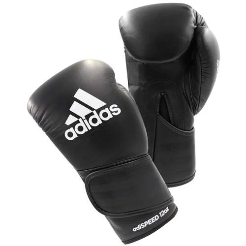 Adidas AdiSpeed Hook And Loop Boxing Gloves – Black/White 1 Adidas AdiSpeed Hook And Loop Boxing Gloves – Black/White