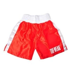 Tuf Wear Satin Boxing Shorts – Red/White