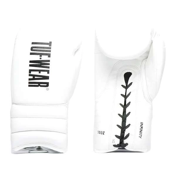 Tuf Wear Infinity Leather Lace-Up Gloves – White 1 Tuf Wear Infinity Leather Lace-Up Gloves – White