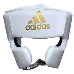 Adidas Speed Super Pro Training Head Guard – White/Gold