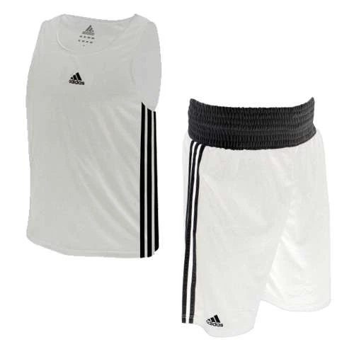 Adidas Base Punch II Boxing Vest And Short Set – White 1 Adidas Base Punch II Boxing Vest And Short Set – White