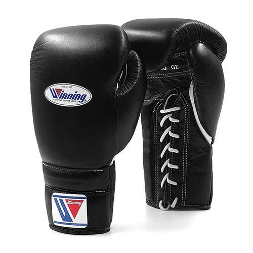 Winning MS Training Gloves Lace Up – Black 1 Winning MS Training Gloves Lace Up – Black