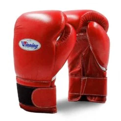 Winning MS Training Hook&Loop Boxing Gloves – Red